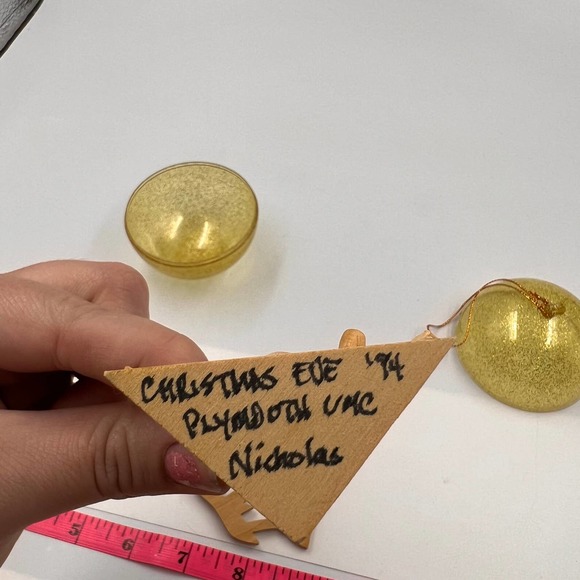 Vintage Nativity Christmas Tree Ornaments Wooden Paper Craft Fold Jesus Story - Picture 2 of 9